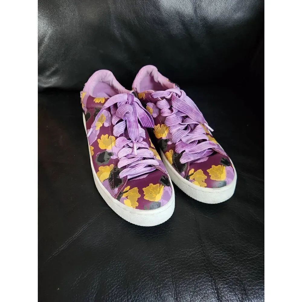 Coach Lo Top Floral pattern Sneaker A00998 Woman's Size 10B
